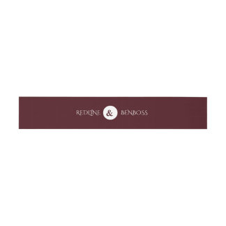 Elegante Burgundy Minimalistische Trouwdag Uitnodigingen Wikkel
