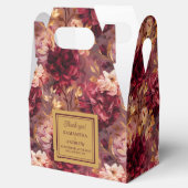 Elegante Burgundy Roze Gouden Boho Trouw Favoriet Bedankdoosjes (Geopend)