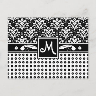 Elegante Business Vrouw Art Deco Damask Chic Briefkaart