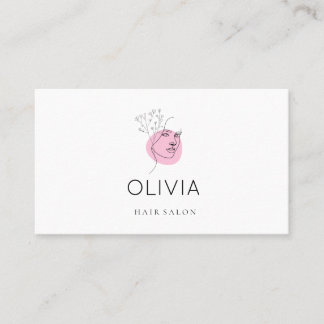 Elegante Businesscardtemplate voor Dameskapsalons  Visitekaartje