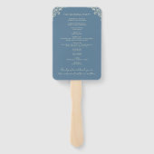 Elegante Butter Yellow Vintage Wedding Program Fan Handwaaier (Achterkant)