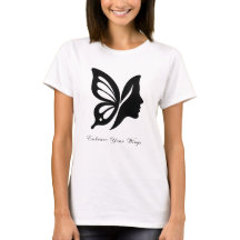 Elegante Butterfly & Face Silhouette Omarm Uw W