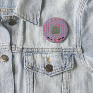 Elegante Buttonnen Goud, zilver en 3D Design Ronde Button 5,7 Cm
