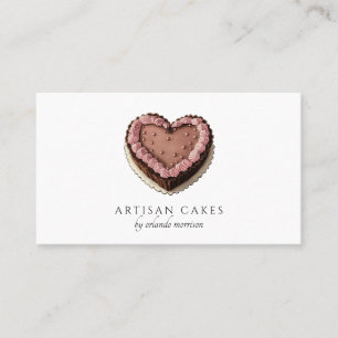 Elegante Cake Bakkerij Hart Cake Visitekaartje