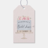 Elegante cake pastelschrift bruidsdouche cadeaulabel (Voorkant)
