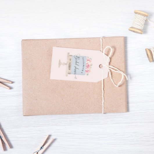 Elegante cake pastelschrift bruidsdouche cadeaulabel