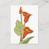 Elégante Calla Lily en Orange Cartes de Réception (Dos)