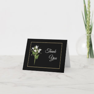 Elegante Calla Lily Gevouwen Dank u Kaart