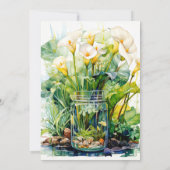 Elegante Calla Lily Illustratie Verjaardagsfeest Kaart (Achterkant)