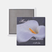 Elégante Calla Lily "Save the Date" Magnet 2 (Recto/Verso)