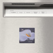 Elégante Calla Lily "Save the Date" Magnet 2 (In Situ (Lave-vaisselle))