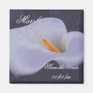 Elégante Calla Lily "Save the Date" Magnet 2