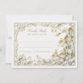 Elégante Calla Lily Wedding Carte RSVP (Devant)