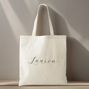 Elegante Calligrafie Bruidsmeisje Naam Tote Bag