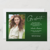 Elegante Calligrafie Inkt Script Moderne Afstudeer Aankondiging (Voorkant)