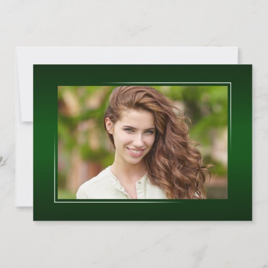 Elegante Calligrafie Inkt Script Moderne Afstudeer Aankondiging (Achterkant)