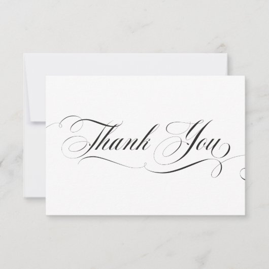 Elegante Calligrafie Script Bedankkaart (Voorkant)