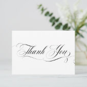 Elegante Calligrafie Script Bedankkaart (Staand voorkant)