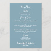 Élégante calligraphie 5x7" Mariage Table menu plat (Devant)
