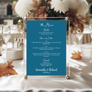 Élégante calligraphie 5x7" Mariage Table menu plat