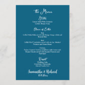 Élégante calligraphie 5x7" Mariage Table menu plat (Devant)