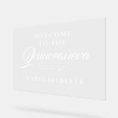 Élégante calligraphie Accueil Quinceanera Party Si (Angle)