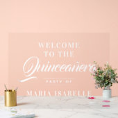 Élégante calligraphie Accueil Quinceanera Party Si (Mariage)