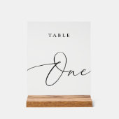 Élégante calligraphie Acrylique Numéro de la table (Recto)