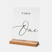 Élégante calligraphie Acrylique Numéro de la table (Angle)