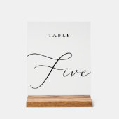 Élégante calligraphie Acrylique Numéro de la table (Recto)