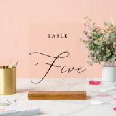 Élégante calligraphie Acrylique Numéro de la table (Mariage)