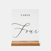 Élégante calligraphie Acrylique Numéro de la table (Recto)