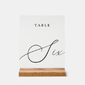 Élégante calligraphie Acrylique Numéro de table Si (Recto)