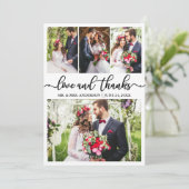 Élégante calligraphie Aimer Merci 4 Mariage photo (Debout devant)