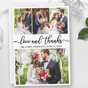 Élégante calligraphie Aimer Merci 4 Mariage photo