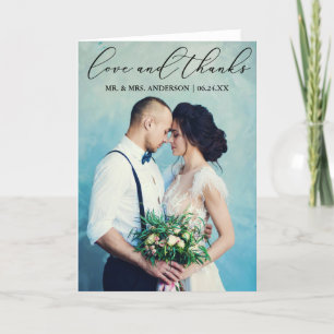 Élégante calligraphie Aimer Merci photo Pold