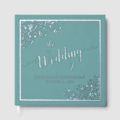 Élégante calligraphie Aqua Turquoise Mariage à hui (Recto)