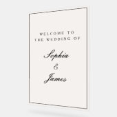 Élégante calligraphie Black Frame Welcome Mariage (Angle)