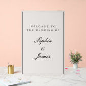 Élégante calligraphie Black Frame Welcome Mariage (Mariage)