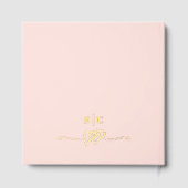 Élégante calligraphie Blush Pink & Gold Mariage (Verso)