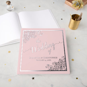 Élégante calligraphie Blush rose Mariage à huile d