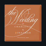 Élégante calligraphie Bohême Mariage Faveurs<br><div class="desc">Élégante calligraphie Bohème Mariage Faveurs aimant</div>