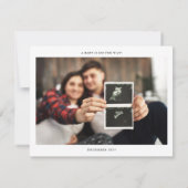 Élégante calligraphie Carte de Faire-part pour béb (Dos)