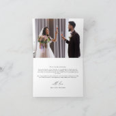 Élégante calligraphie | Carte de remerciements pho (Intérieur)