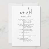 Élégante calligraphie | Carte de sac de bienvenue  (Dos)