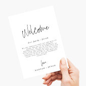 Élégante calligraphie | Carte de sac de bienvenue 