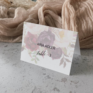 Élégante calligraphie   Cartes d'escorte florale d