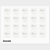Élégante calligraphie classique autocollants vinta (Feuille)