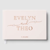 Élégante calligraphie Coeur rose (Recto)