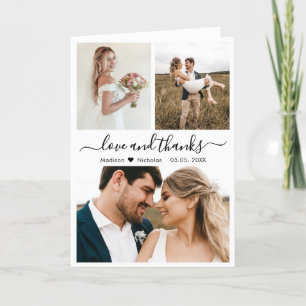 Élégante calligraphie Collage Mariage Merci